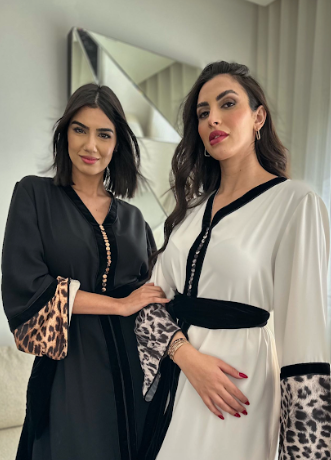 Leopard Gandoura Moroccan Dress