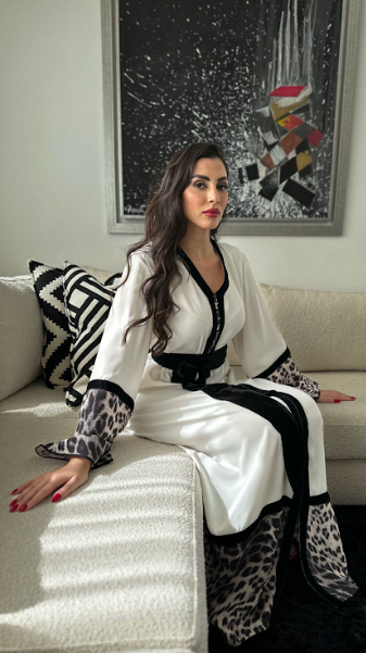 Leopard Gandoura Moroccan Dress
