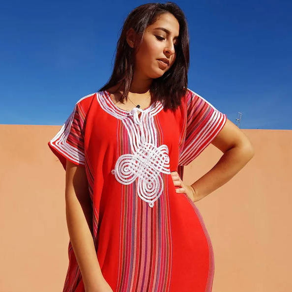 Red Moroccan Gandoura