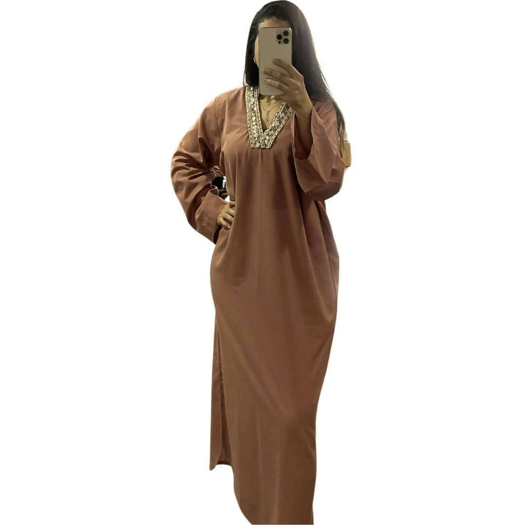FARAH Linen Moroccan Gandoura