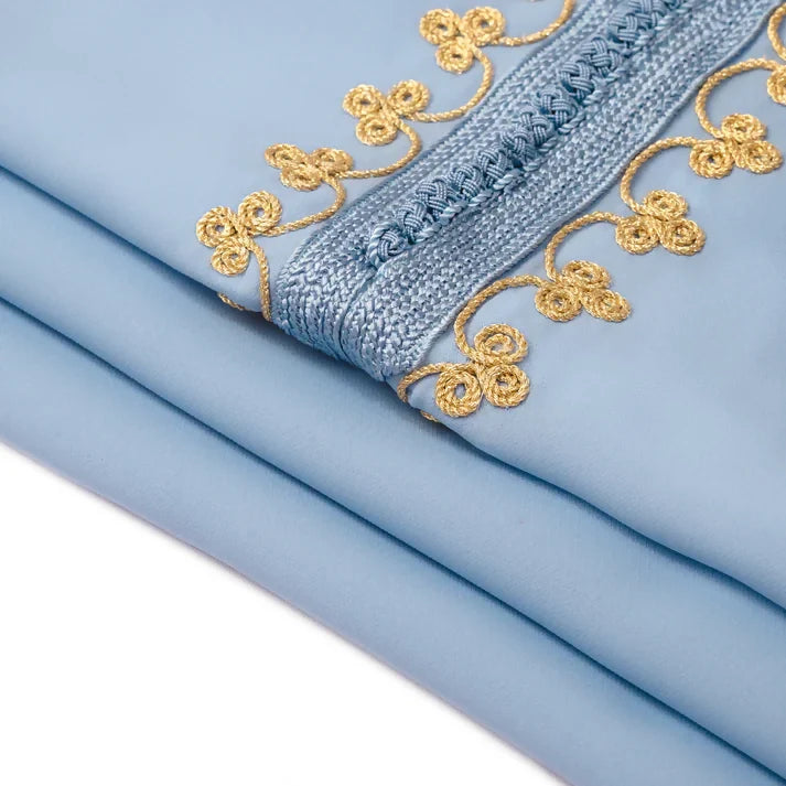 Blue Cloudy Moroccan Djellaba for girls kids