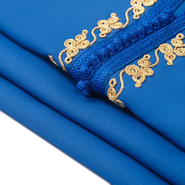 Blue Moroccan Djellaba for girls kids