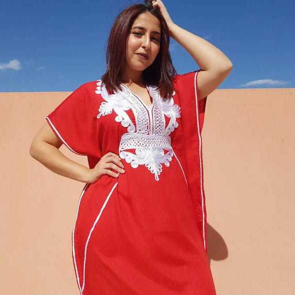 Red and White Gandoura