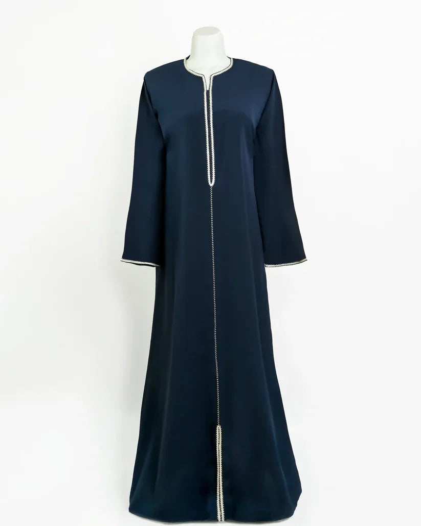Midnight Blue Moroccan Jellaba for Women