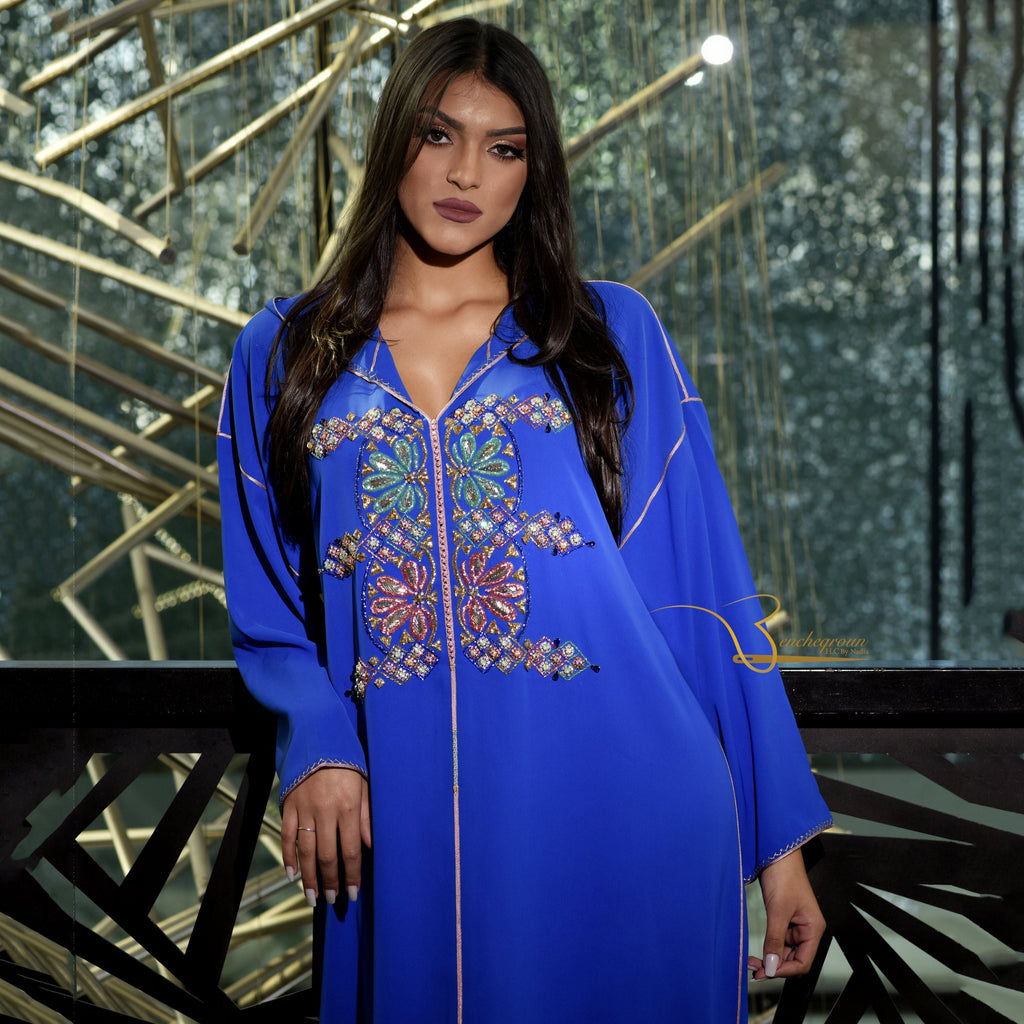 Blue Beaded Djellaba