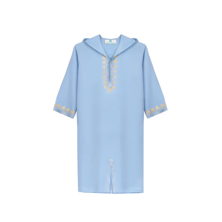 Blue Cloudy Moroccan Djellaba for girls kids