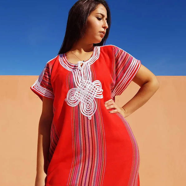 Red Moroccan Gandoura