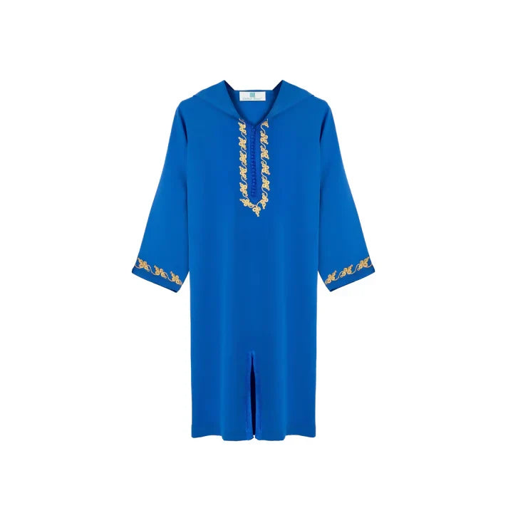 Blue Moroccan Djellaba for girls kids