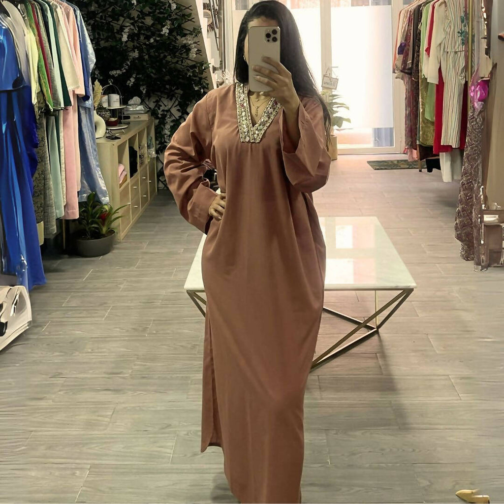 FARAH Linen Moroccan Gandoura