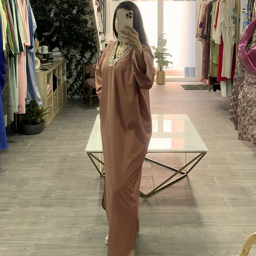 FARAH Linen Moroccan Gandoura