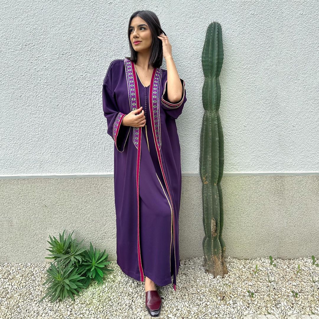 RANA - Purple Ramadan 2 Piece Djellaba